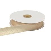 ETM Doppeltes Satinband mit Pünktchen 25 mm 50 m Elfenbein
