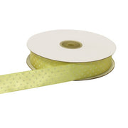 ETM Doppeltes Satinband Polka Dots 25 Mm 50 Mt Gelb