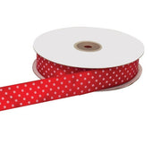 ETM Doppeltes Satinband Punkte 25 mm 50 m Rot