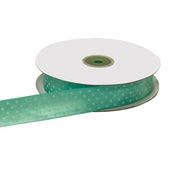 ETM Doppelsatinband Polka Dots 25 mm 50 m Tiffany