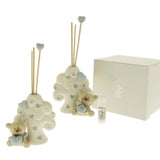 Diffusore orsetto ETM Pallino Cielo H 10 cm: 2 modelli assortiti, venduto al pezzo. Bomboniera battesimo e nascita con scatola