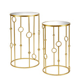 fade fade set 2 tavolini malibu orione 38 x 66 cm 33 x 58 cm oro ean 8016175574248