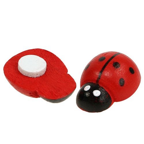 Decora pacchi regalo e bomboniere con Ghisi Roberto Coccinella Rossa Adesiva 18mm, 80 pz. Adesivo integrato, fissaggio immediato. 