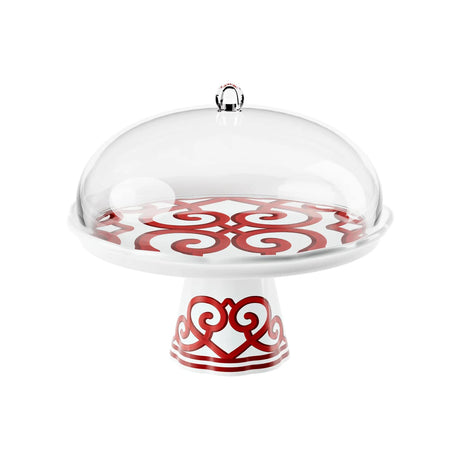 guzzini guzzini alzata con campana natalizia harmonia melamina d 304 cm h 277 cm table decor bianco rosso ean 8008392412724
