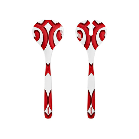 guzzini guzzini posate insalata natalizie harmonia melamina 298 x 10 cm table decor bianco rosso ean 8008392412694