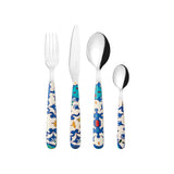 guzzini guzzini servizio24 posate flower lemon acciaio con impugnatura decorata