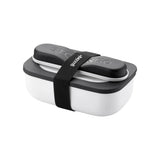 guzzini guzzini set lunch box da viaggio storego con posate bianco nero ean 17110211