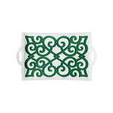 guzzini guzzini vassoio rettangolare natalizio harmonia melamina san con manici 335 x 54 cm table decor bianco verde ean 8008392412625