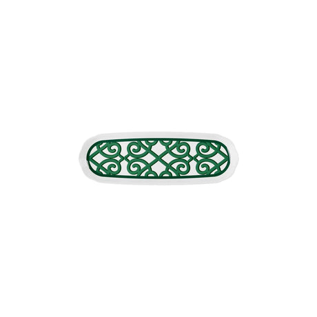 guzzini guzzini vassoio rettangolare piccolo natalizio harmonia melamina 362 x 12 cm table decor bianco verde ean 8008392412595