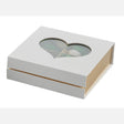 larcolaio larcolaio box telata portaconfetti 13 x 13 x 4 cm bomboniera bianco con cuore 1 pz ean 8059558632319