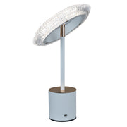 L'Arcolaio LED-Leuchte Kristal Kreis D 14 cm H 39 cm Weiß