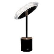 L'Arcolaio LED-Lampe Kristal Kreis D 14 cm H 39 cm Schwarz