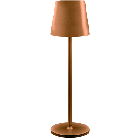 larcolaio larcolaio lampada led touch ricaricabile h 38 cm 10 x 10 cm ip54 round pro marrone ean 8051526263990