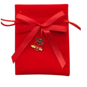 L'Arcolaio Eulen-Säckchen 9 x 12 cm Gastgeschenk Abschluss Rot 12 Stk.