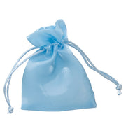 L'Arcolaio Organzabeutel Glänzend 9x12 cm Konfettbeutel Himmelblau – Elegante Bonbonniere 12 Stk.