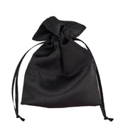 L'Arcolaio Satinbeutel 9x12 cm Konfektaufbewahrung Schwarz – Elegante Gastgeschenk 12 Stück