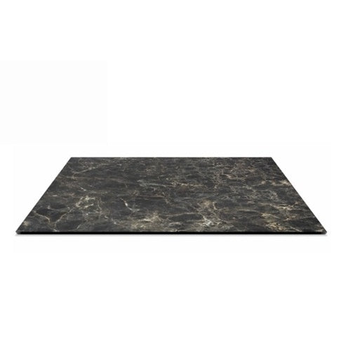 Piano tavolo HPL 70×70 cm sp. 10 mm finitura Oriental Plamky effetto pietra scura, antigraffio. Made in Italy per bar e ristoranti