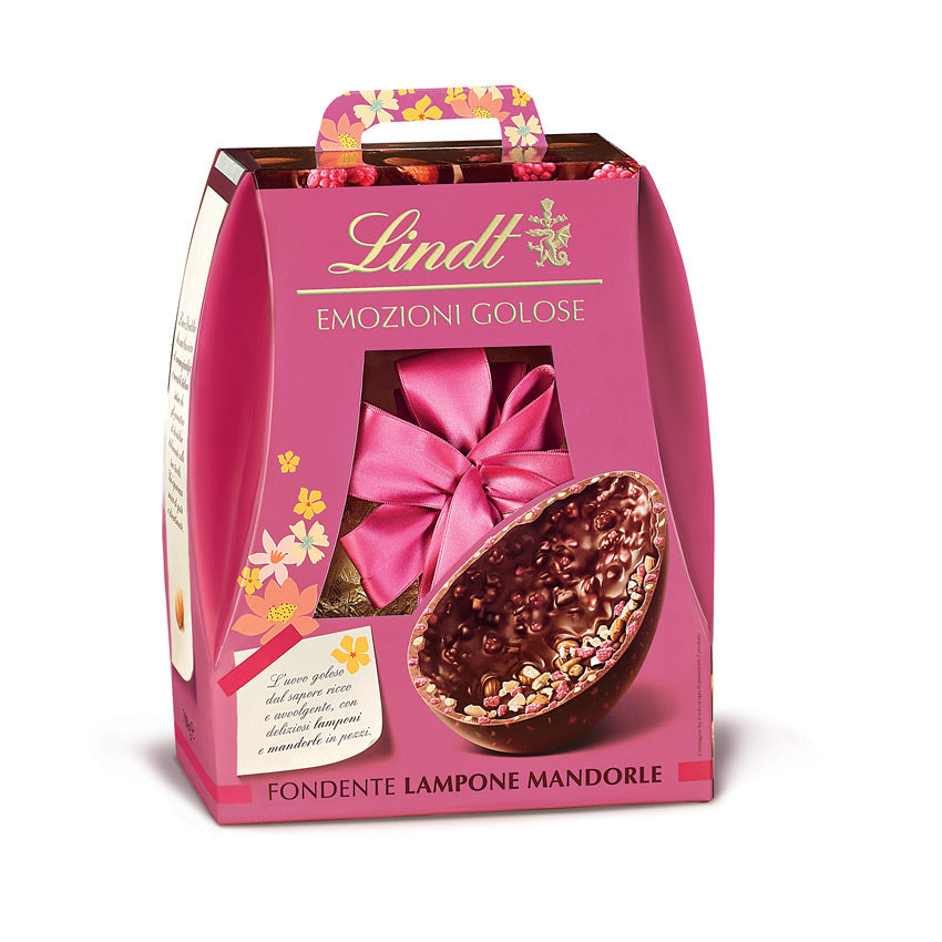 lindt lindt uovo emozioni golose fondente lampone e mandorle 360 gr ean 8003340009599