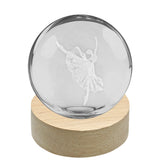 linea due elle linea due elle lumetto a sfera ballerina con base in legno d 6 cm h 8 cm bomboniera lampada decorativa elegante ean 8033551046502
