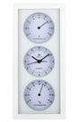 lowell lowell orologio da parete o appoggio con sveglia termometro e igrometro 12 x 26 cm ass bianco nero o grigio 1 pz ean 8008457153326