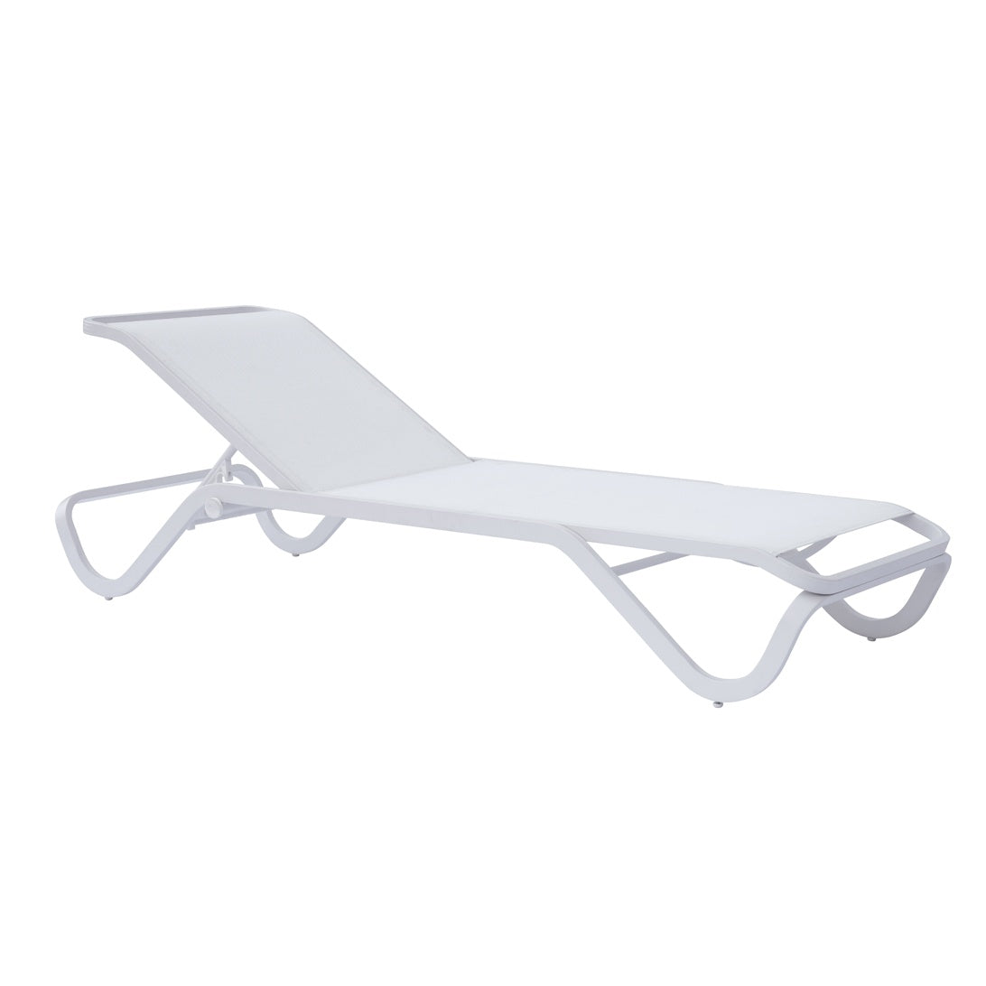 moia greenwood moia greenwood lettino vieste in alluminio e textilene bianco lettino outdoor impilabile design moderno ean 8013054838897