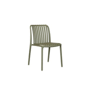 Moia Greenwood Stuhl Como Grün Polypropylen Lamellendesign Stapelbar