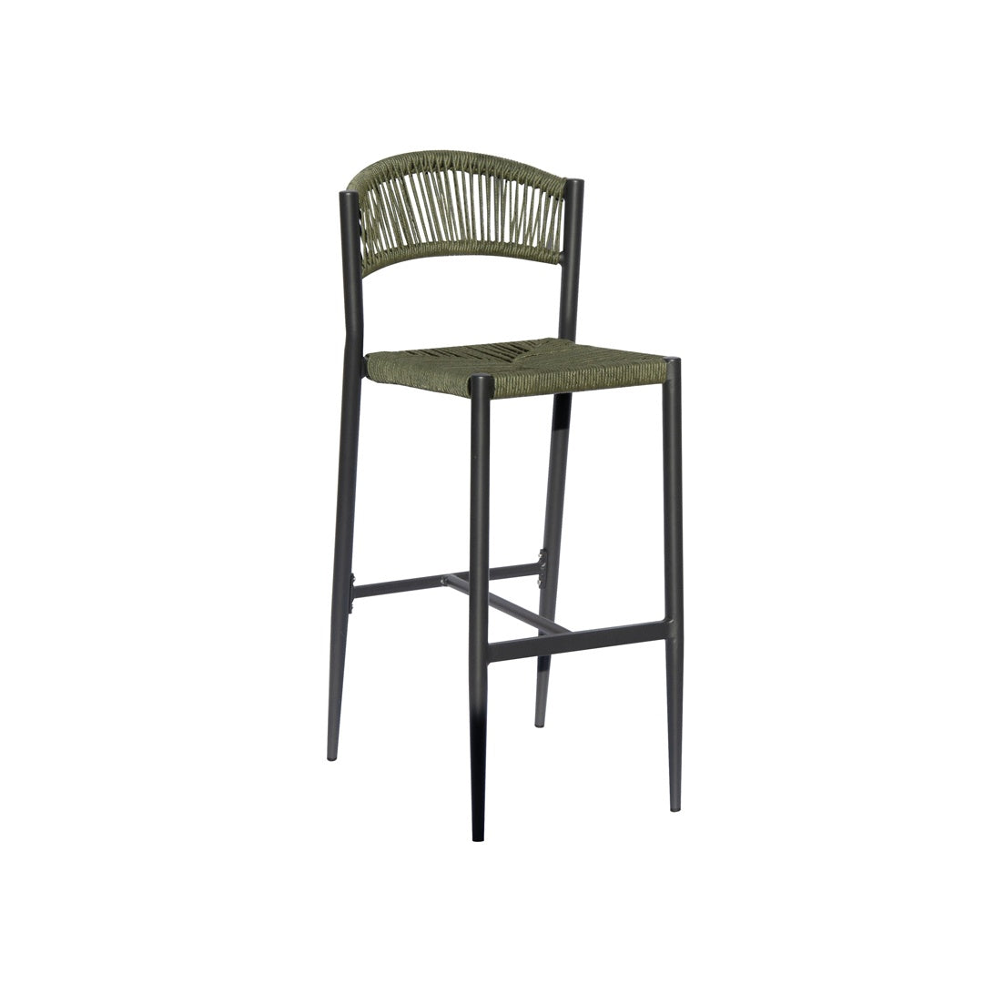 moia greenwood moia greenwood sgabello milano contract in alluminio antracite con corda verde sgabello outdoor design moderno ean 8013054832963