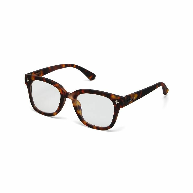 okkia okkia occhiale da lettura mod giovanni premontato soft touch spring anti luce blu magframe havana diottrie 2 50 ean 8056211370793