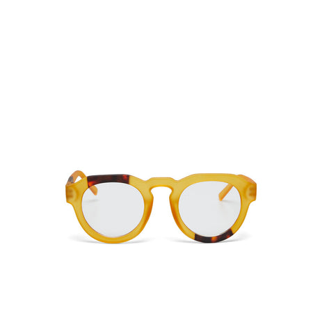 okkia okkia occhiale da lettura mod zeno soft touch anti luce blu giallo havana diottrie 3 00