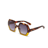 okkia okkia occhiale da sole premontato esagonale mod emma havana yellow ean 8055773193864