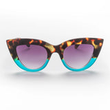 okkia okkia occhiale da sole premontato gatto big frame mod claudia havana blue ean 8052862284847