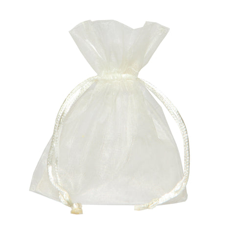 piovaccari piovaccari bustina organza portaconfetti con tirante raso h 12 x 9 cm cream 10 pz ean 8032622395259