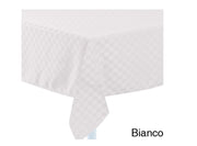 Preziosa Home Damastuch Wasserabweisend Fleckenresistent 140 x 180 Weiß