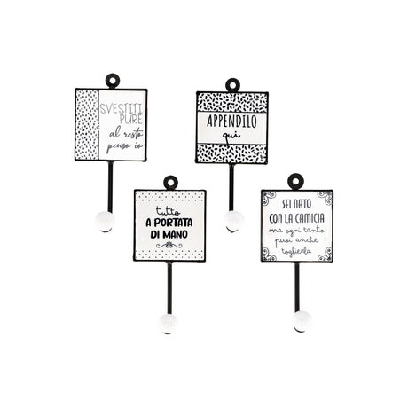 regalo italiano regalo italiano appendino da parete in ceramica e ferro ass 8 x 17 cm gancio appendiabiti decorativo per casa e ingresso 1 pz ean 8057586095830