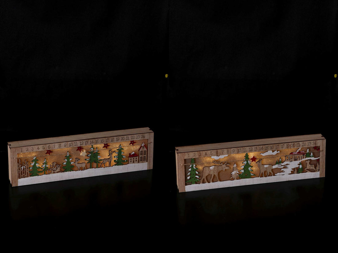 regalo italiano regalo italiano calendario avvento natale merry christmas ass 8 led 40 x 5 x 11 cm bianco 1 pz ean 8057586164925