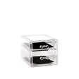 regalo italiano regalo italiano contenitore portaoggetti 2 cassetti 16 x 12 cm h 11 cm trasparente ean 8057586207134