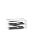 regalo italiano regalo italiano contenitore portaoggetti 2 cassetti 19 x 12 cm h 10 cm trasparente ean 8057586207141