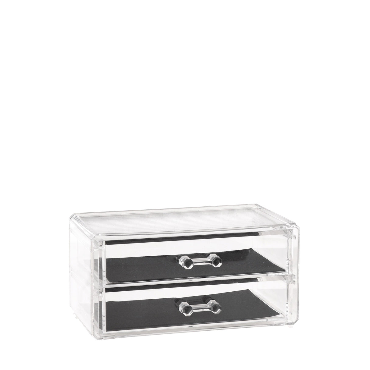 regalo italiano regalo italiano contenitore portaoggetti 2 cassetti 19 x 12 cm h 10 cm trasparente ean 8057586207141