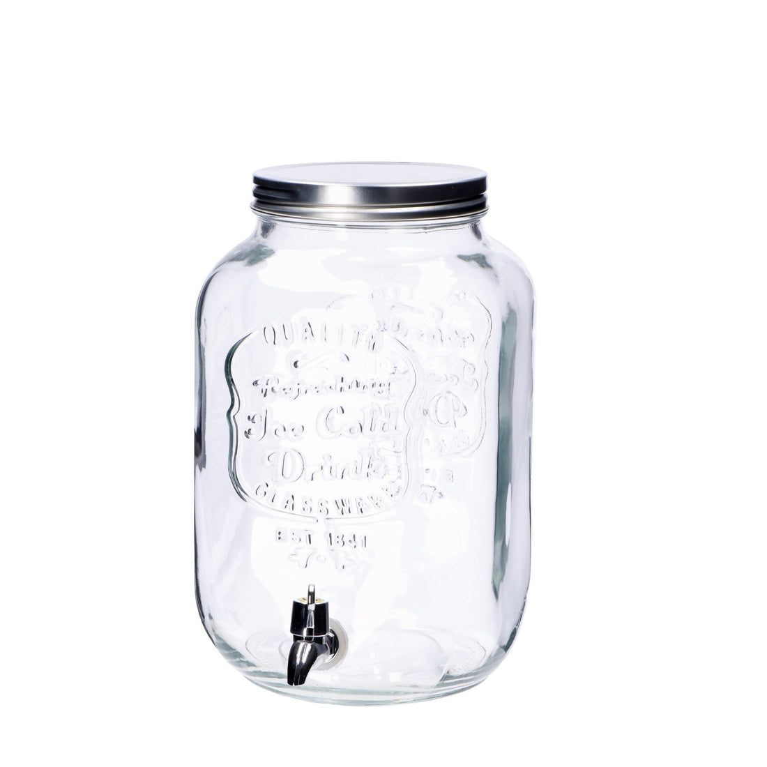 regalo italiano regalo italiano dispenser 8 lt 20 x 25 cm h 32 cm vetro e latta ean 8057586083684