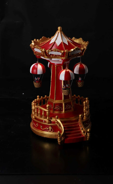 regalo italiano regalo italiano giostra natale con 12 led 22 x 18 cm h 30 cm multicolor ean 8057586156906
