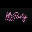 regalo italiano regalo italiano insegna neon led lets party 18 x 40 cm decorazione luminosa da parete ean 8057586212213