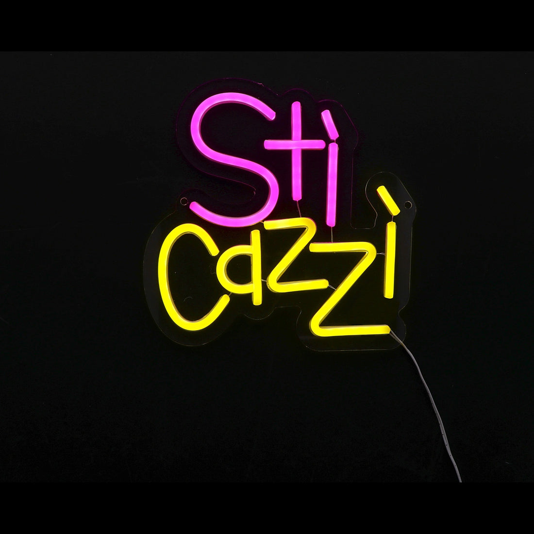 regalo italiano regalo italiano insegna neon led sti cazzi 22 x 22 cm decorazione luminosa da parete ean 8057586210097