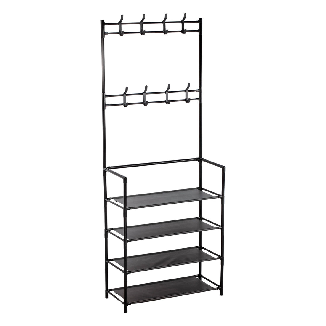 regalo italiano regalo italiano mensoliera con 8 appendiabiti e 4 ripiani 60 x 26 cm h 170 cm scaffale multiuso salvaspazio ean 8057586113541