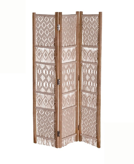 regalo italiano regalo italiano paravento 3 ante in cotone e legno 123 x 180 cm beige separe pieghevole per interni ean 8057586097452