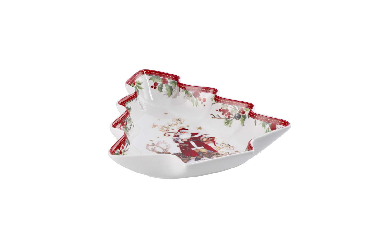 regalo italiano regalo italiano piatto forma albero natale 265 x 225 cm bianco rosso ean 8057586037199