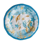 italienisches Geschenk Obstteller Melamin Schale D 22 cm H 2 cm Blau 1 St.