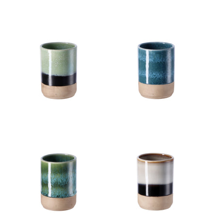 regalo italiano regalo italiano portaspazzolini in ceramica ass d 8 cm h 12 cm bicchiere bagno porta spazzolini moderno 1 pz ean 8057586010017