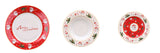 regalo italiano regalo italiano servizio piatti di natale porcellana 18 pz rosso bianco ean 8057586117082