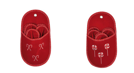 regalo italiano regalo italiano set 3 paia pantofole di natale 26 x 47 cm ass rosso ean 8057586024823