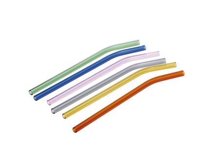 regalo italiano regalo italiano set 6 cannucce colorate in vetro 20 cm ean 8057586077379